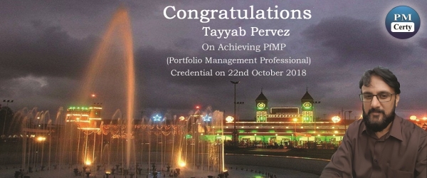 Congratulations Tayyab on Achieving PfMP..!